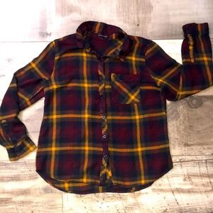 Plaid button down women’s shirt